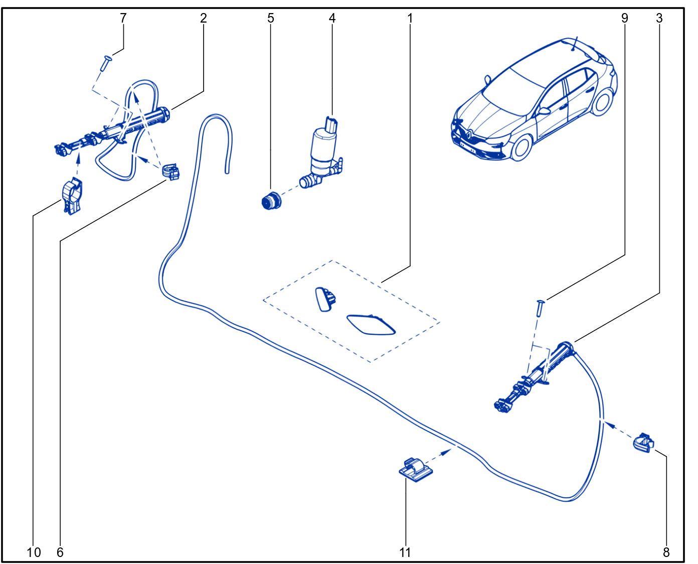 Headlight Wiping - Washing - 01105475