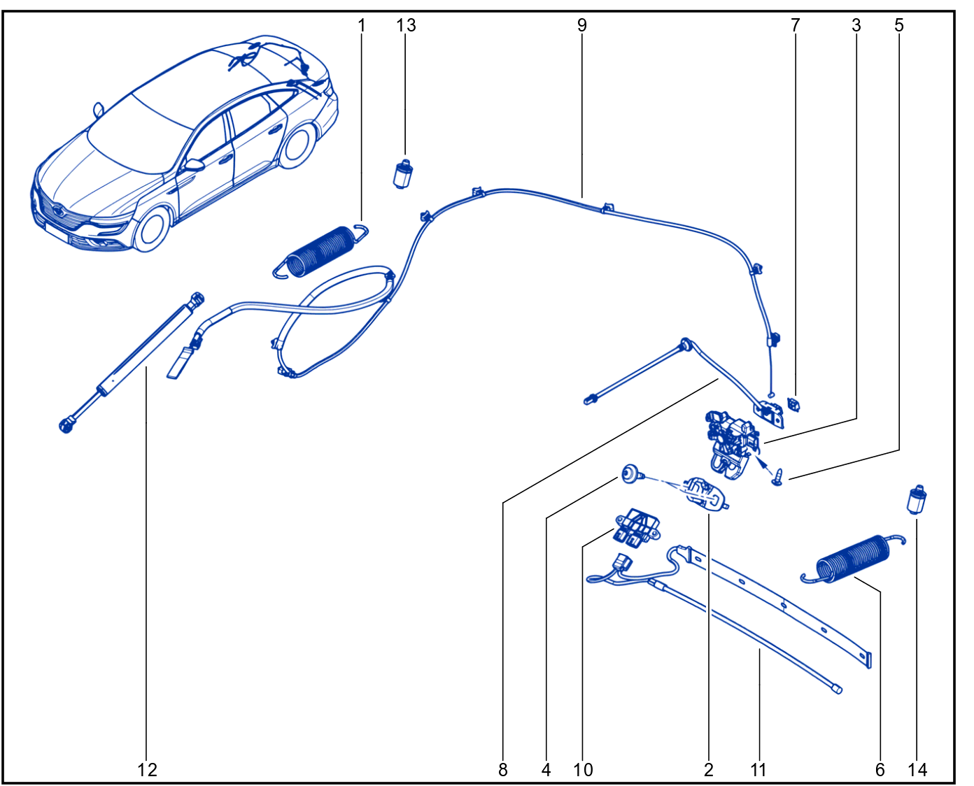 Rear Opening Element Control And Mechanism - 01105735