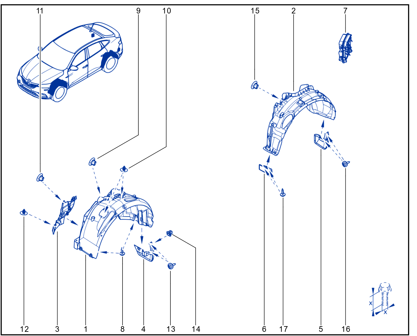 Wheel Arch - Mud Flap - 01106939