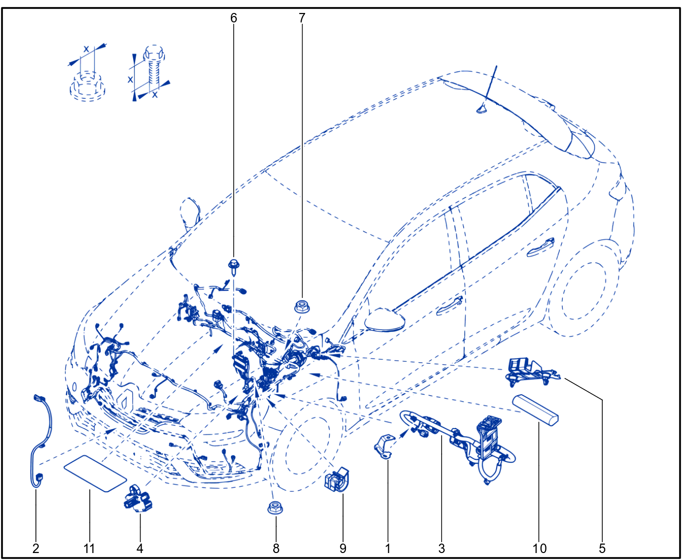 Wiring - Front End Panel Components - 01106945