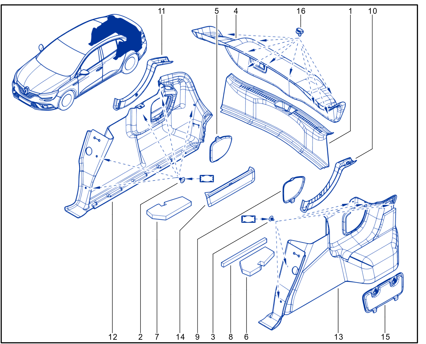 Rear Opening Element Trim - 01107744