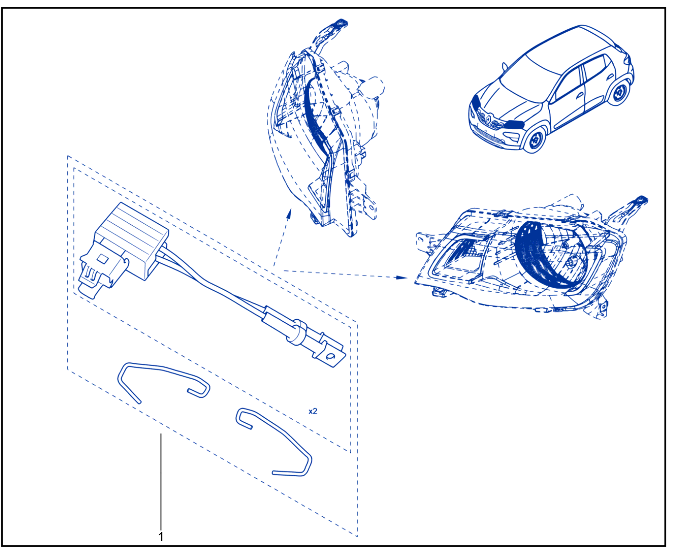 Wiring - Front End Panel Components - 01110034