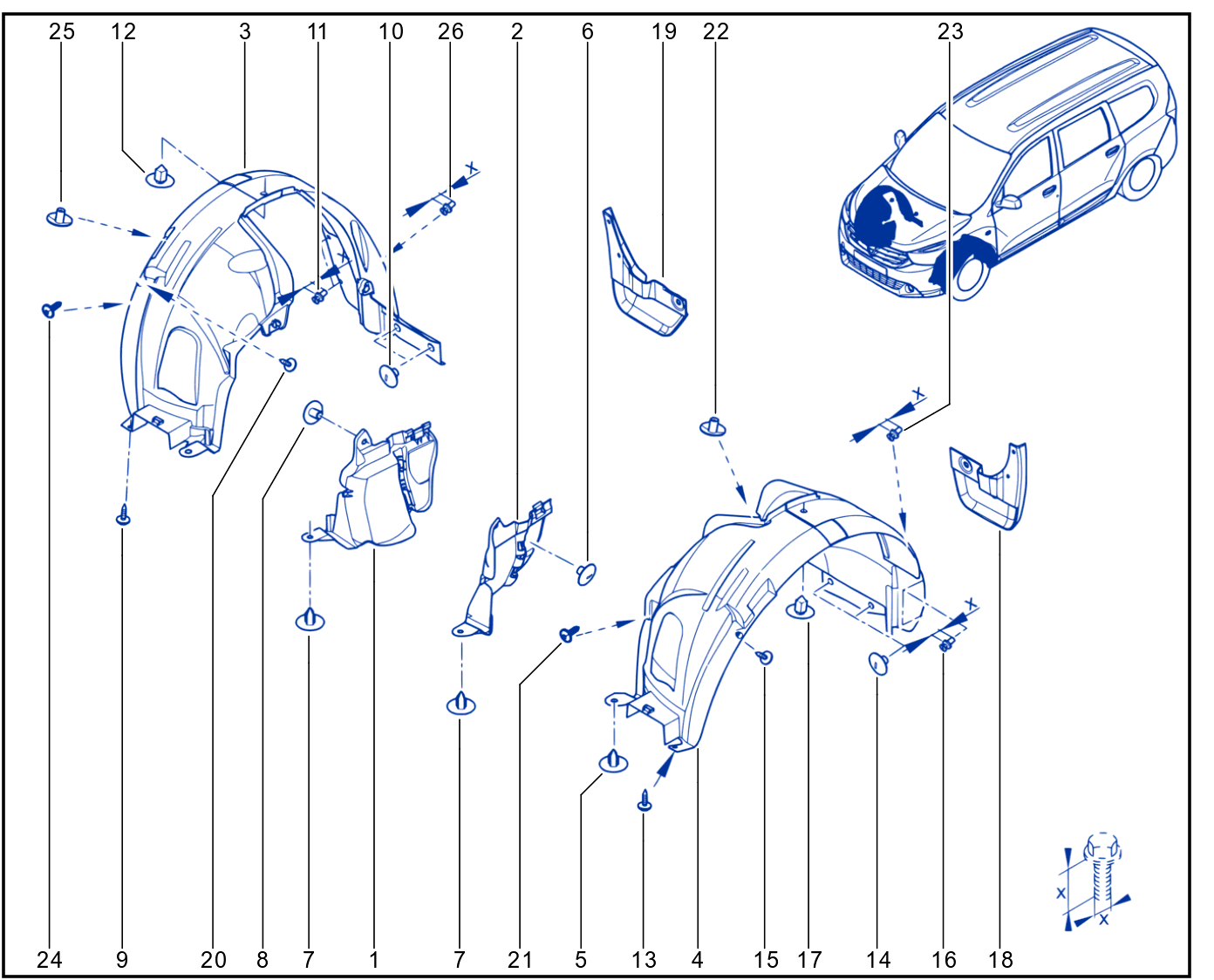 Wheel Arch - Mud Flap - 01111184