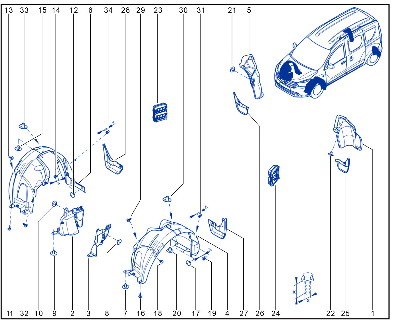 Wheel Arch - Mud Flap - 01112088