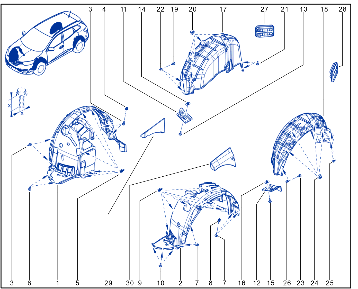 Wheel Arch - Mud Flap - 01112201