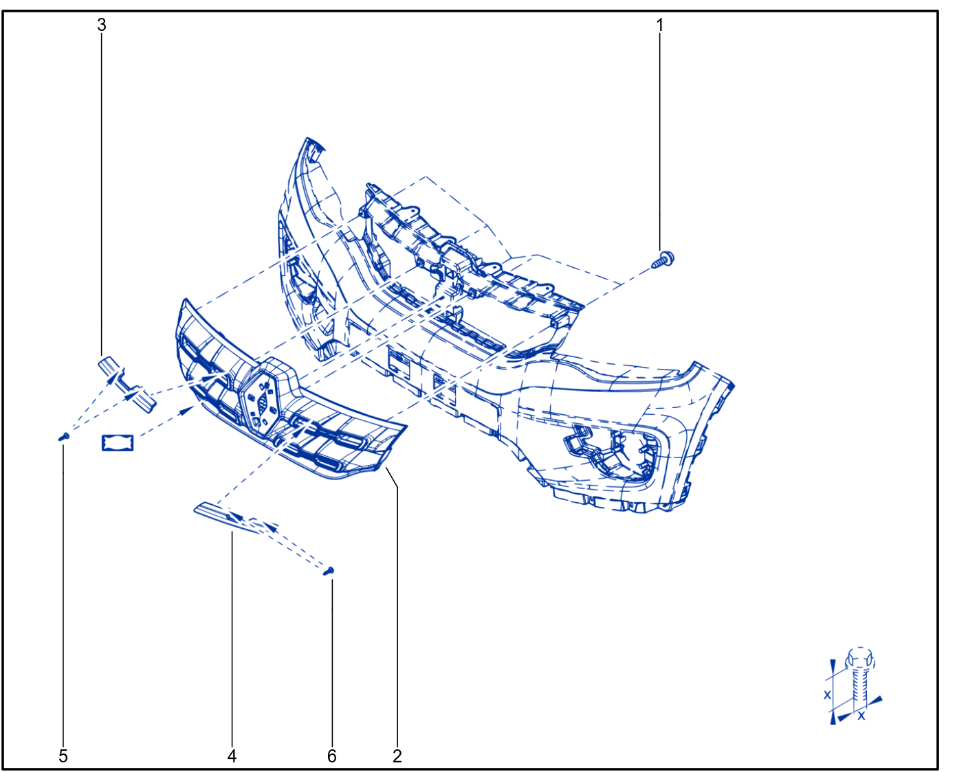 Front Bumper - Radiator Grille - 01112730