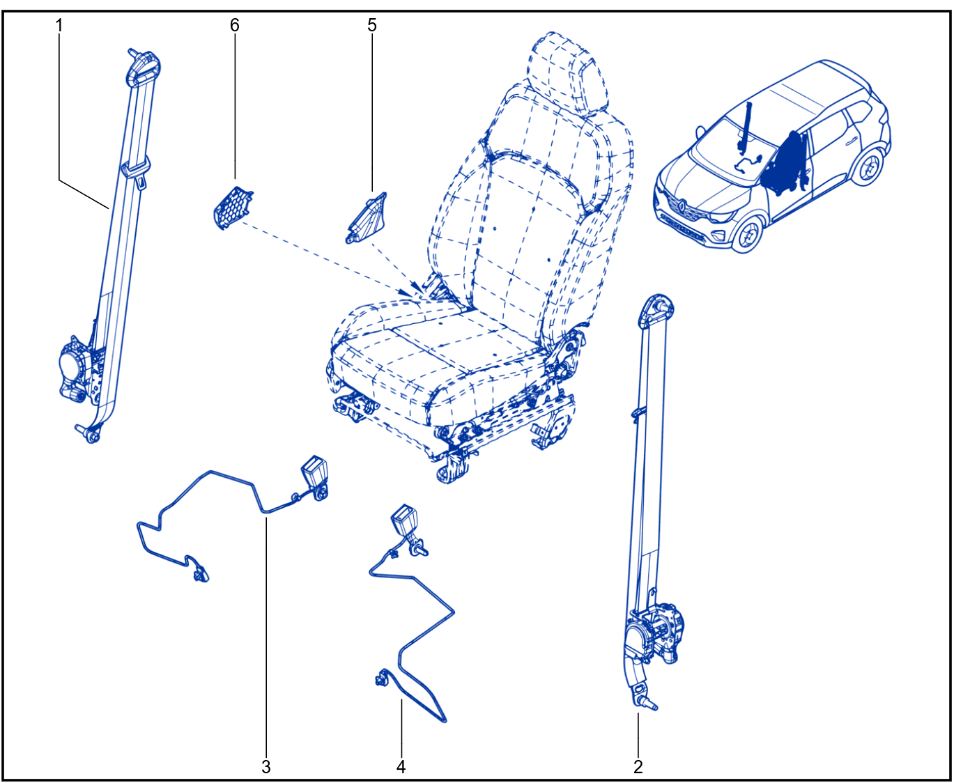 Front Seat Belt - 01113628