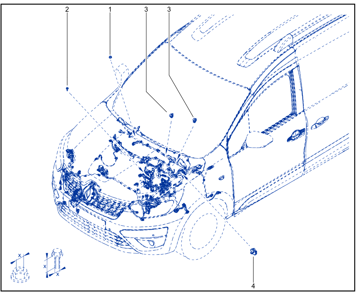 Wiring - Front End Panel Components - 01113639