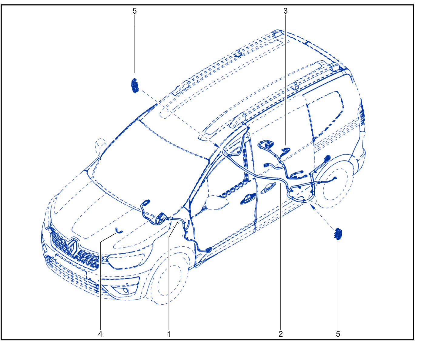 Wiring - Front End Panel Components - 01113836