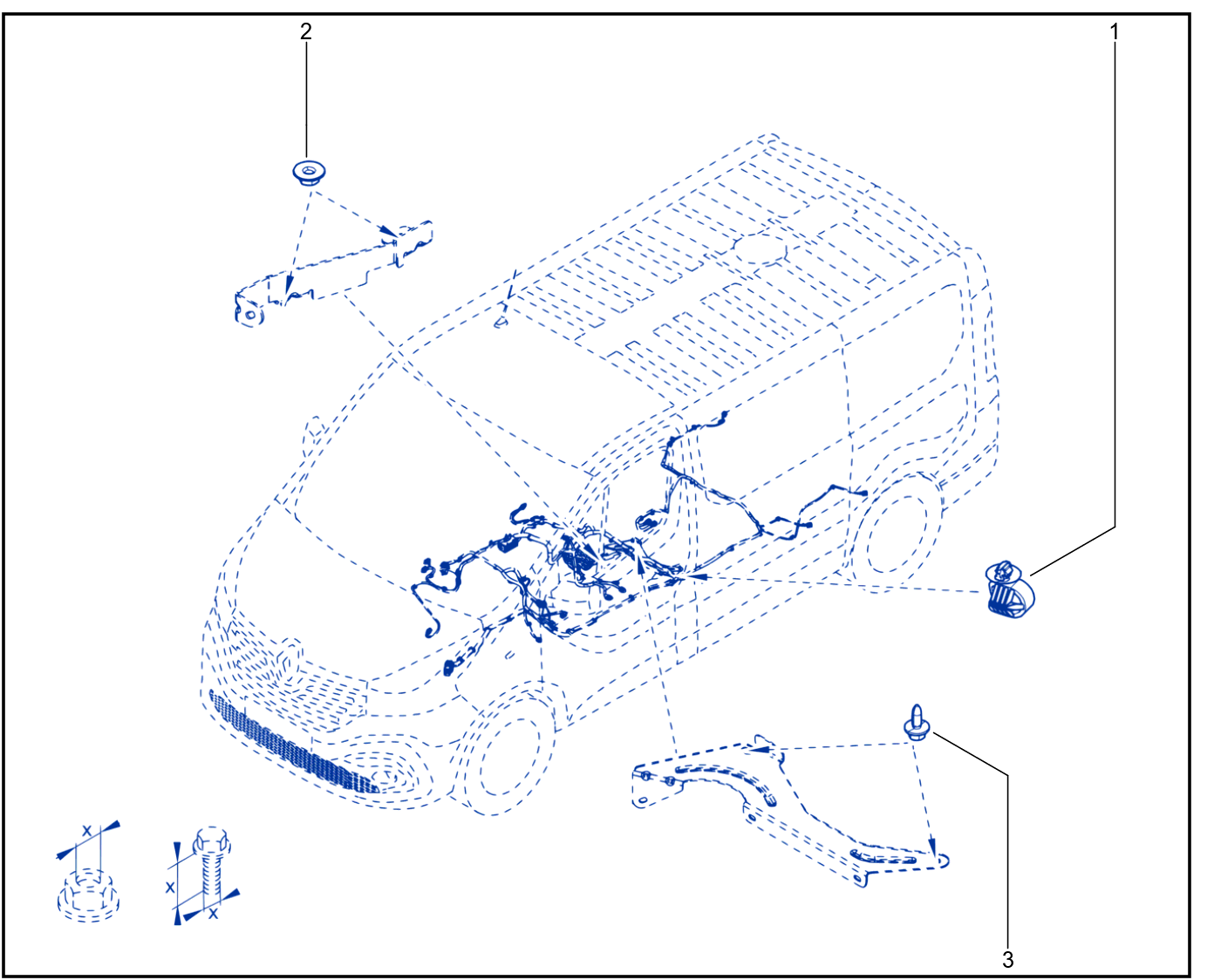 Wiring - Front End Panel Components - 01114287