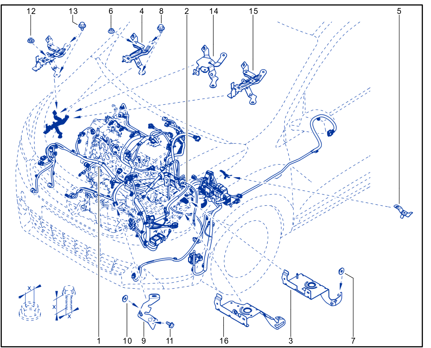Wiring - Engine Components - 01114707