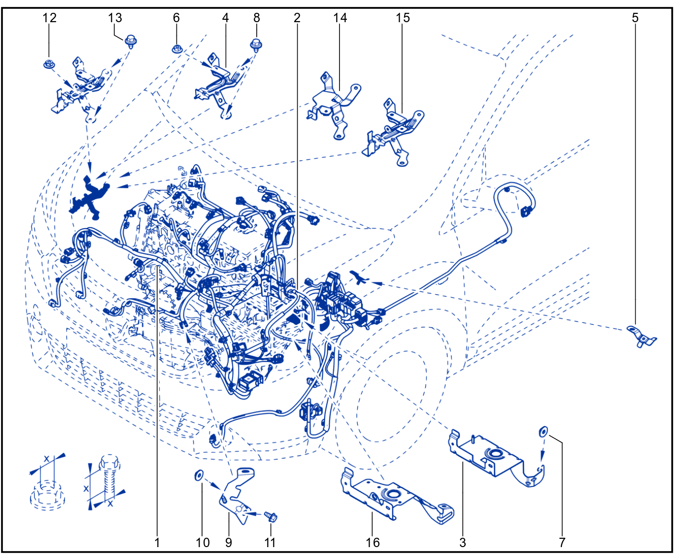 Wiring - Engine Components - 01114709