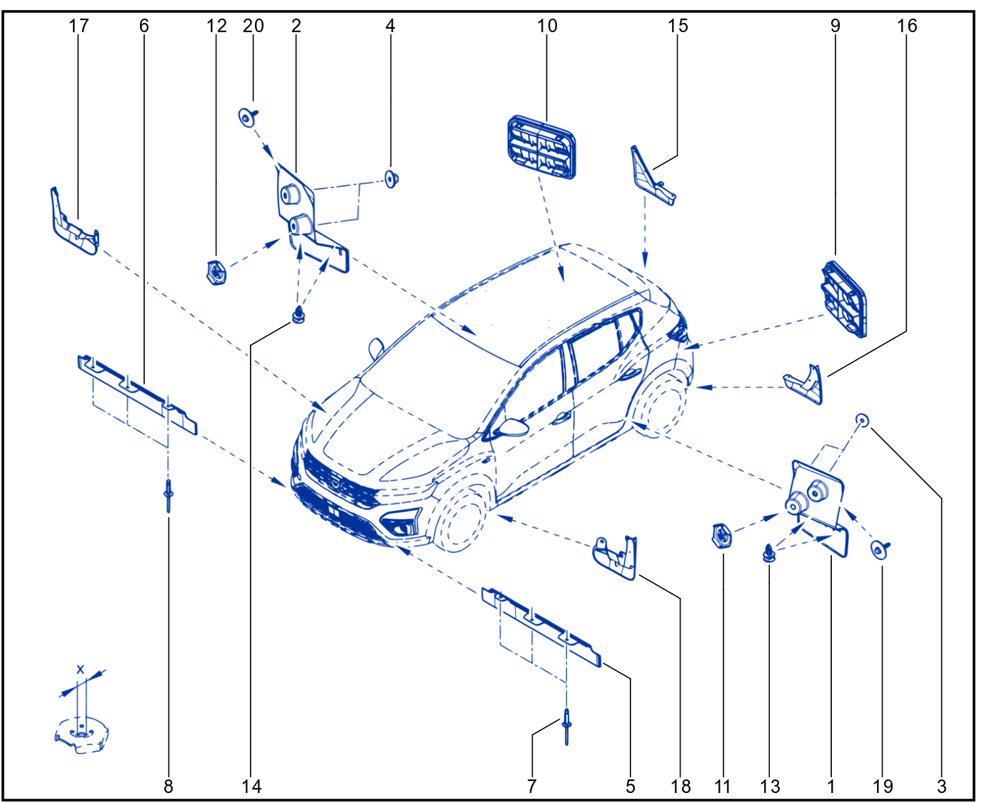 Wheel Arch - Mud Flap - 01115193