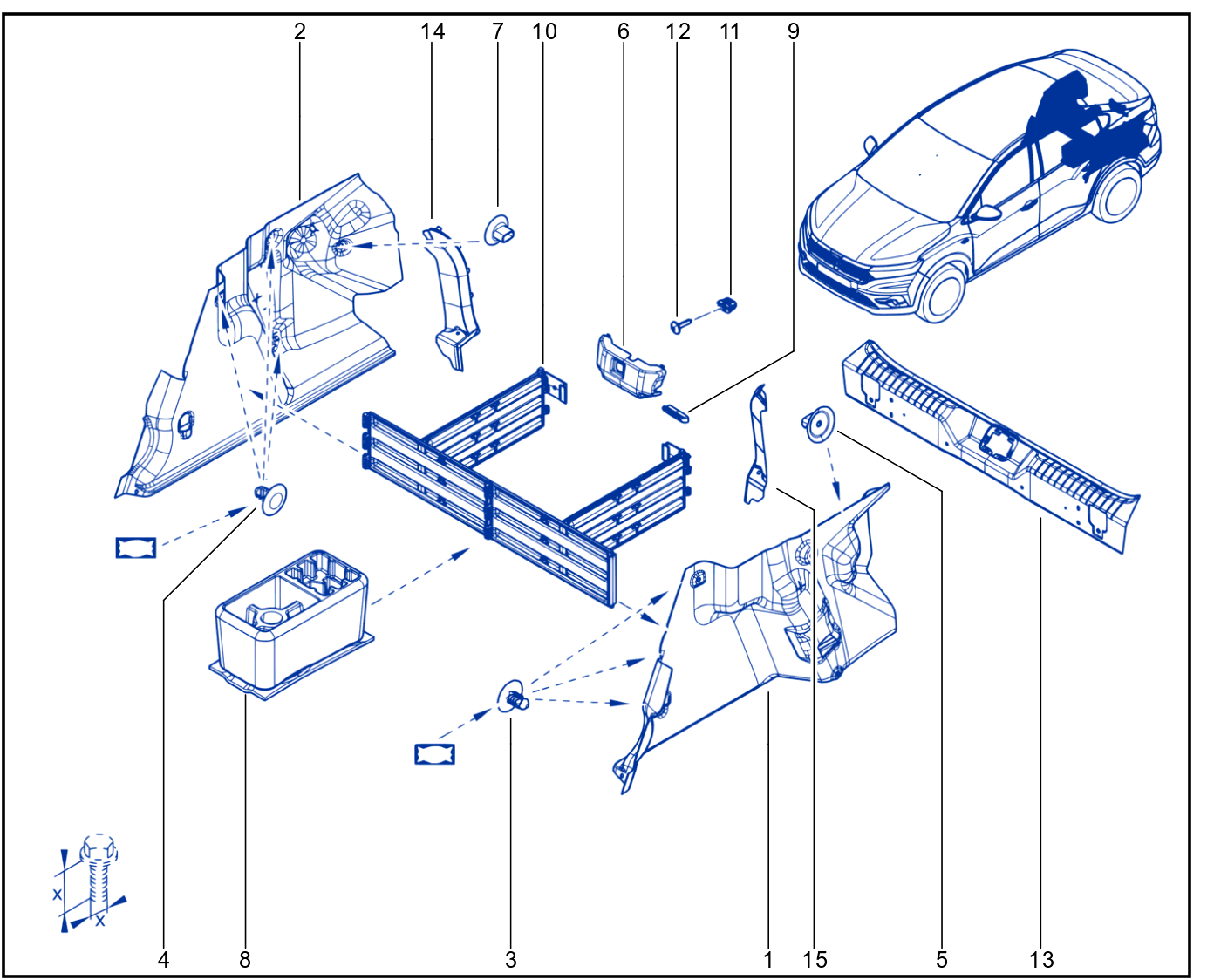 Rear Opening Element Trim - 01115507
