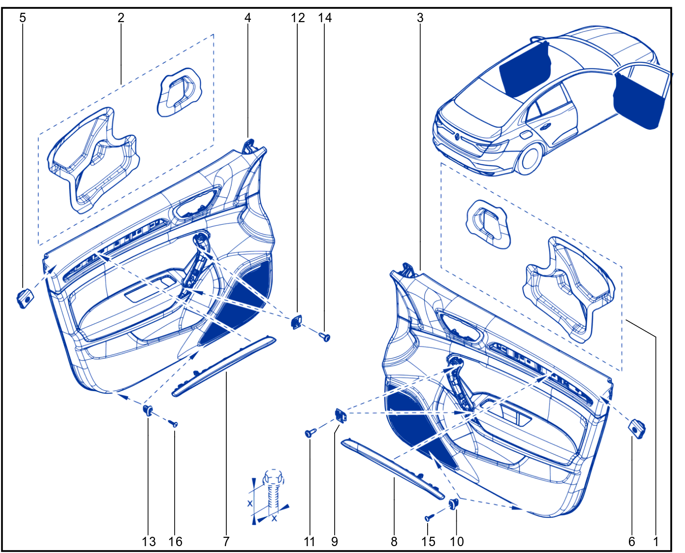 Rear Opening Element Trim - 01115706