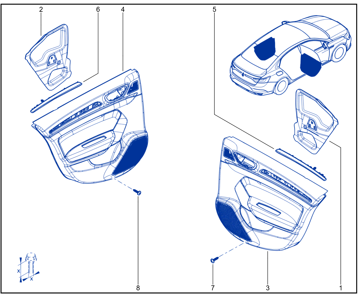 Rear Opening Element Trim - 01115707