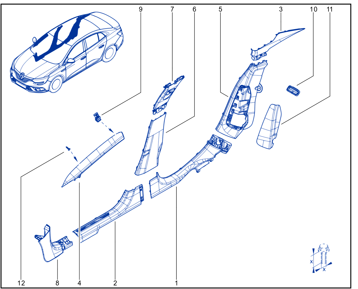 Rear Opening Element Trim - 01115741