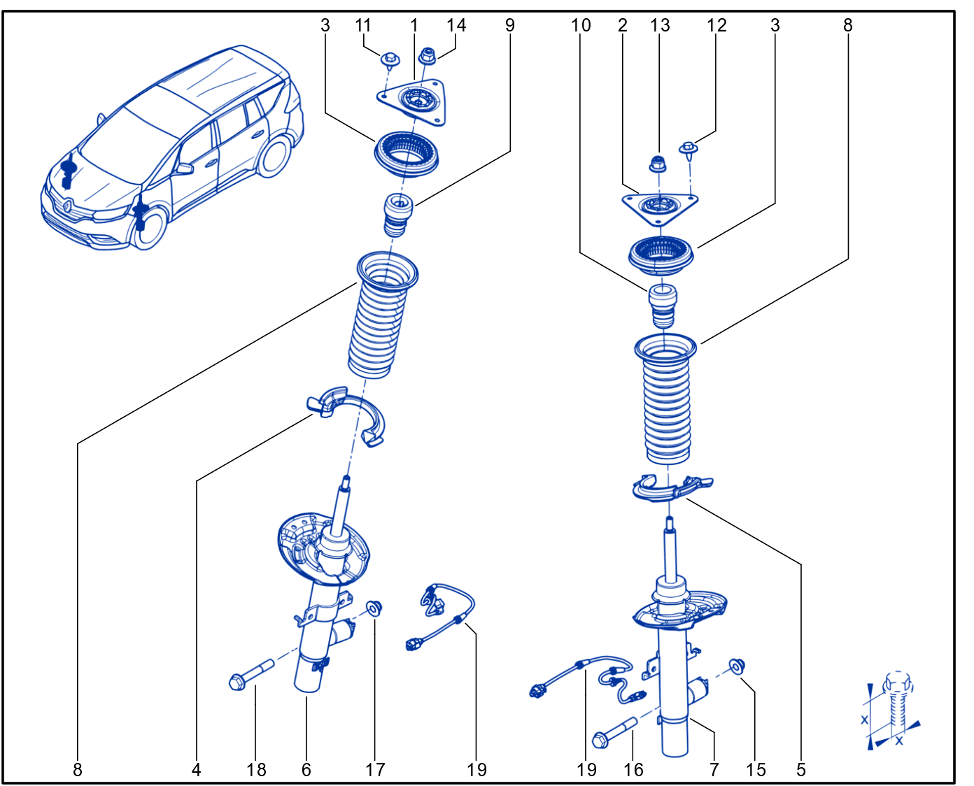 Suspension - Front Shock Absorption - 01116039