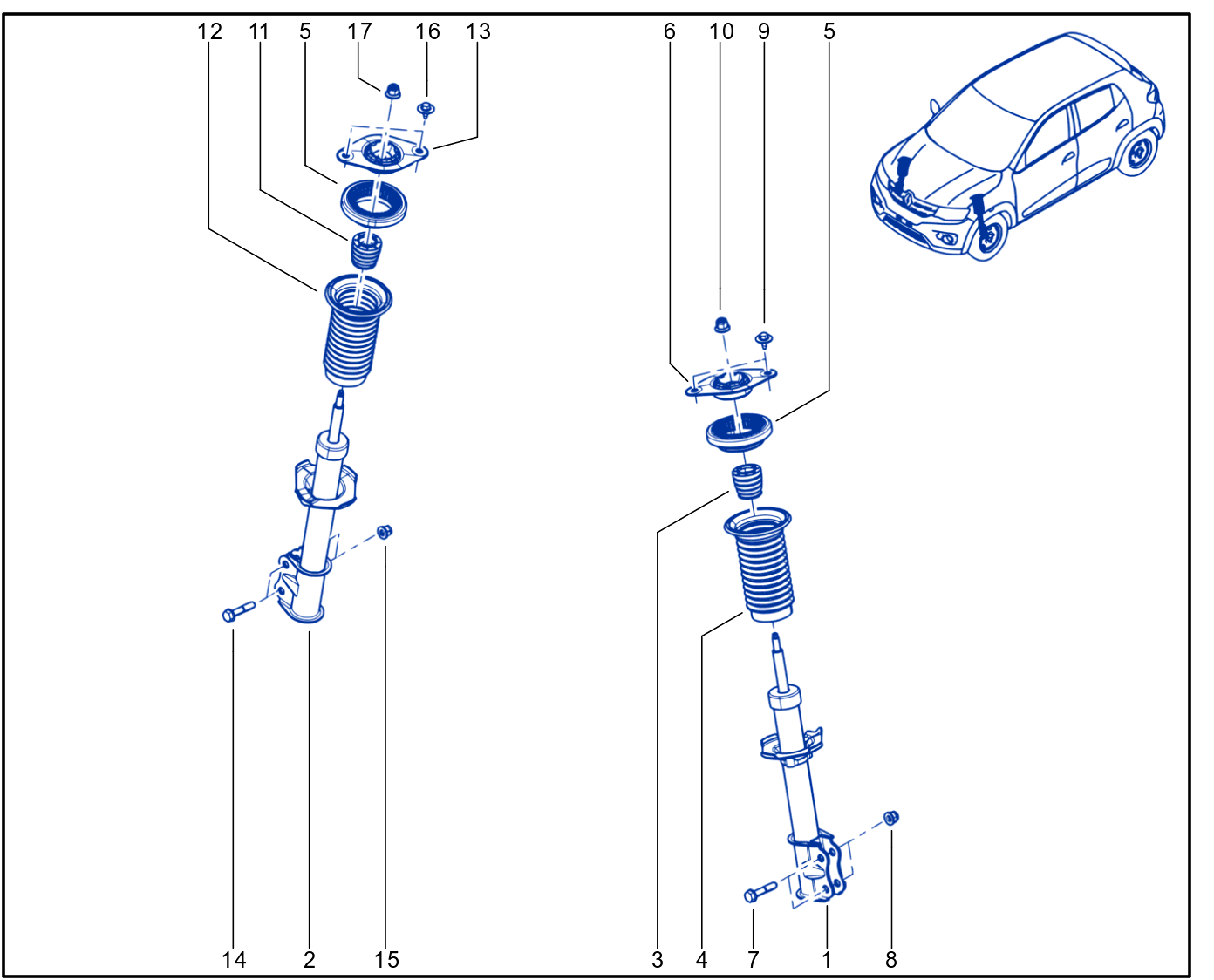 Suspension - Front Shock Absorption - 01116581