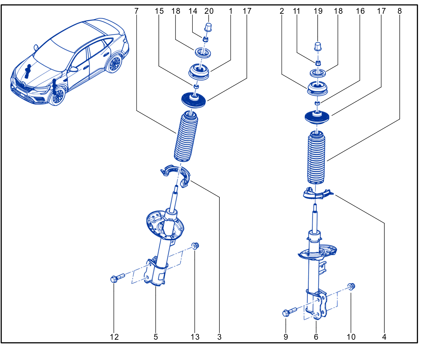 Suspension - Front Shock Absorption - 01116887