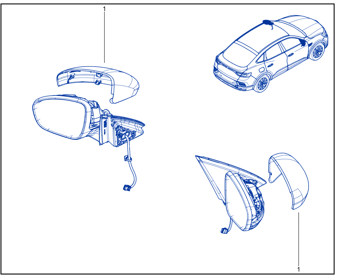 Rear View Mirror Casing - 01117499