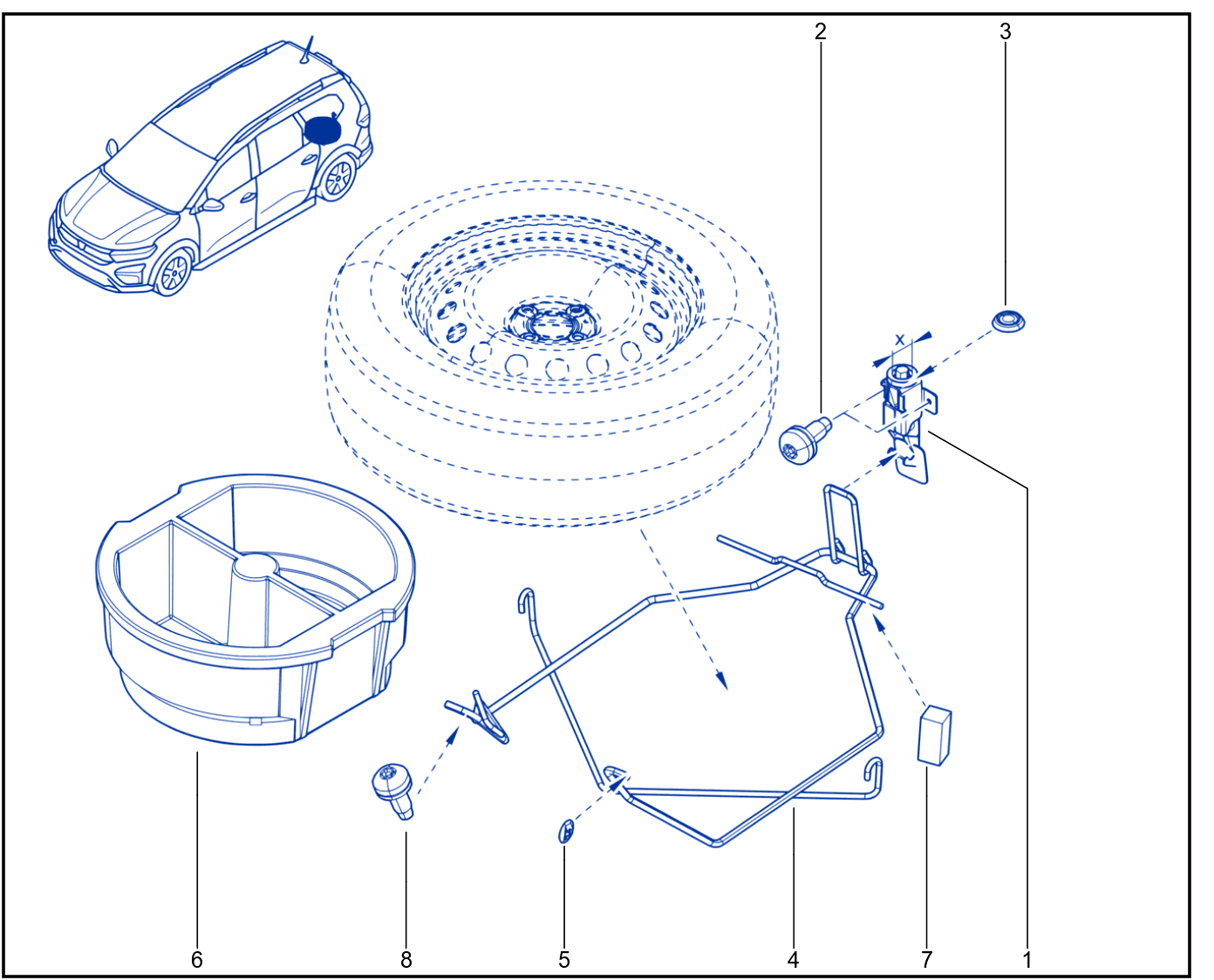 Emergency Spare Wheel Support - 1825_565010_B7