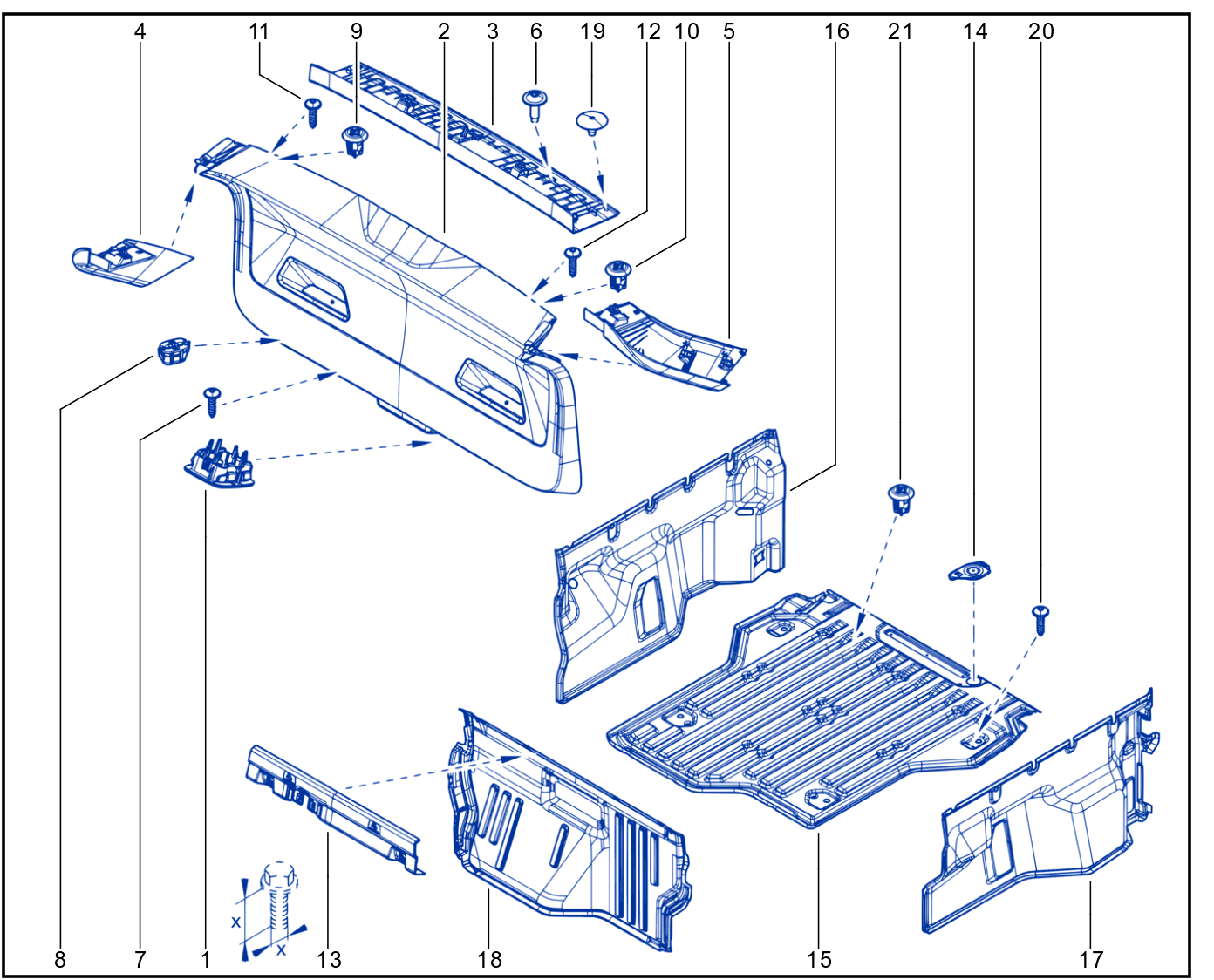 Rear Opening Element Trim - X1312_00059801_D31