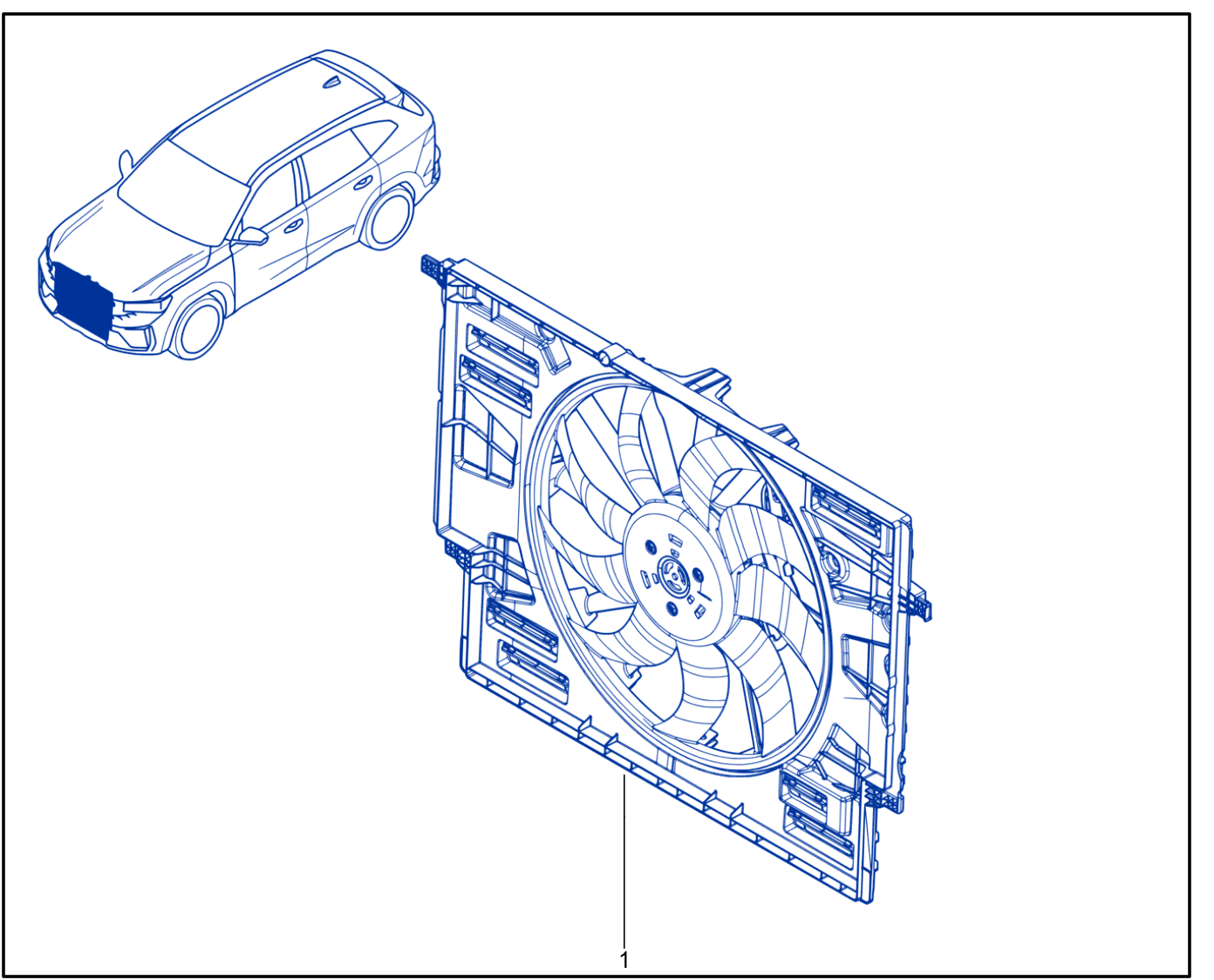 Radiator - Engine Cooling Fan - XR310_00058652_B3