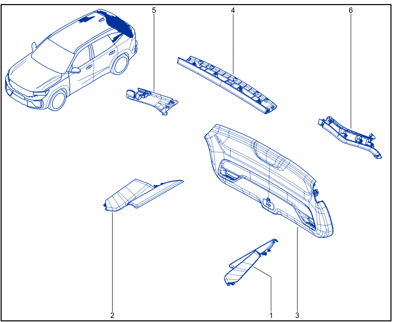Rear Opening Element Trim - XR310_00058725_A16